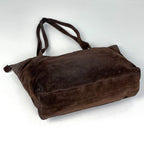Chanel CC Logo Fringe Tote Suede Brown — view 2