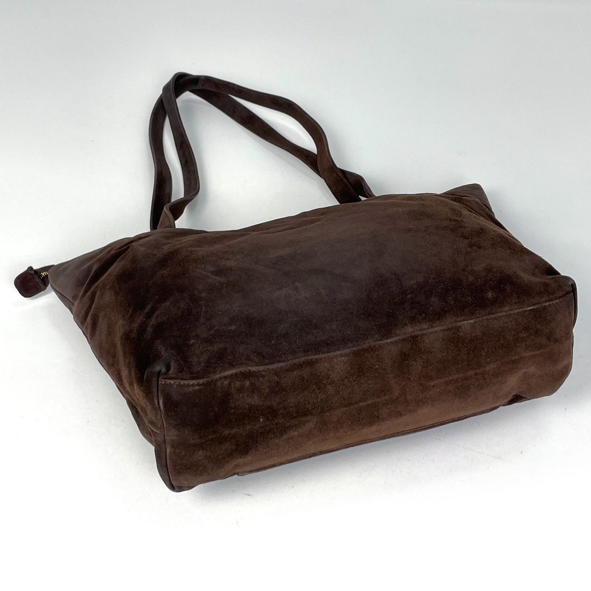 Chanel CC Logo Fringe Tote Suede Brown — view 2