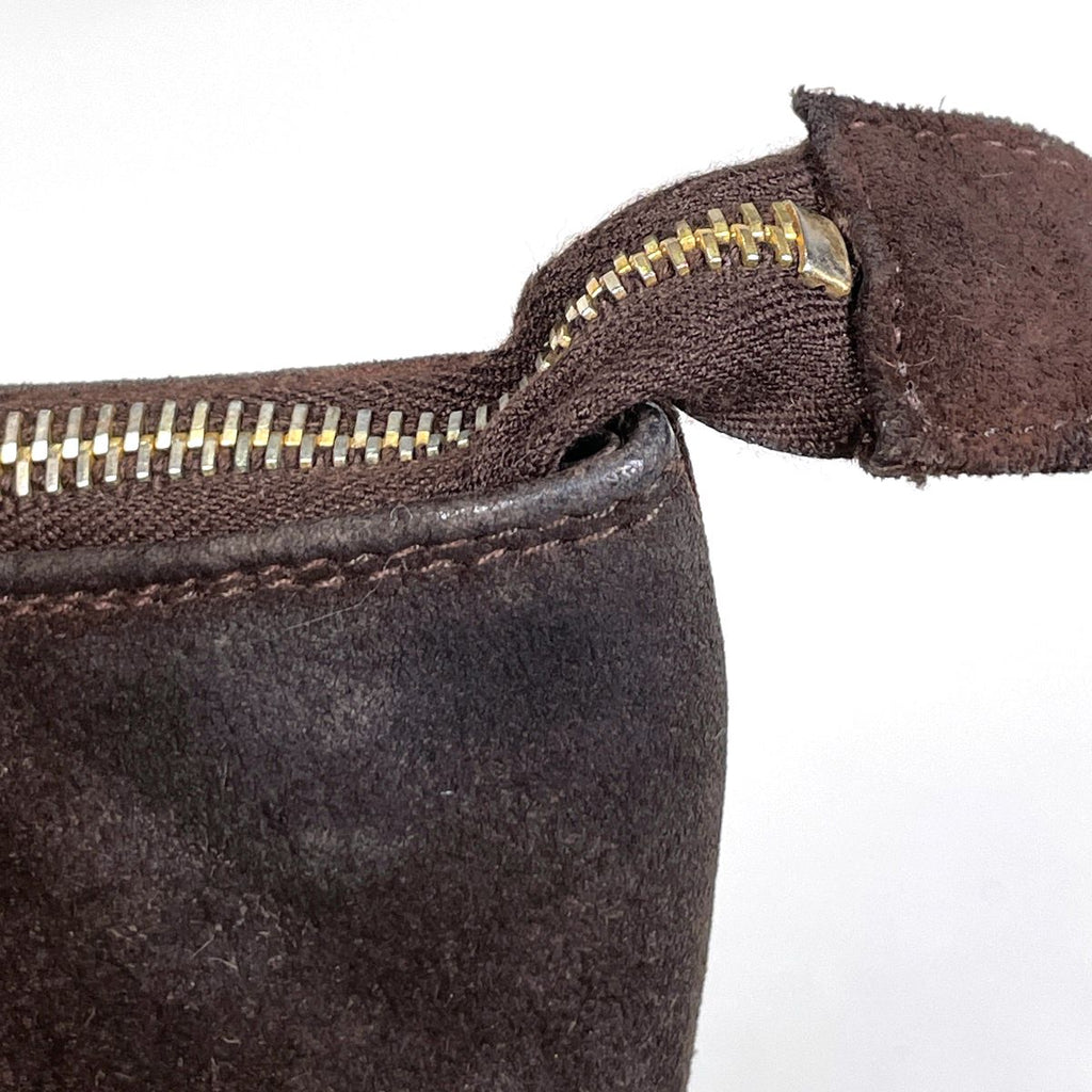 Chanel CC Logo Fringe Tote Suede Brown — view 5