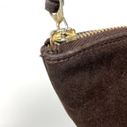 Chanel CC Logo Fringe Tote Suede Brown — view 4