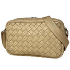 Bottega Veneta Intrecciato Shoulder Bag Leather Beige