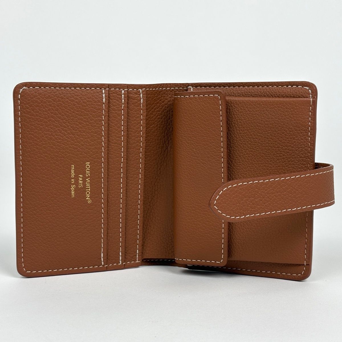 Louis Vuitton Portefeuille Lowkey Compact Padlock Bifold Wallet Leather Cognac — view 8
