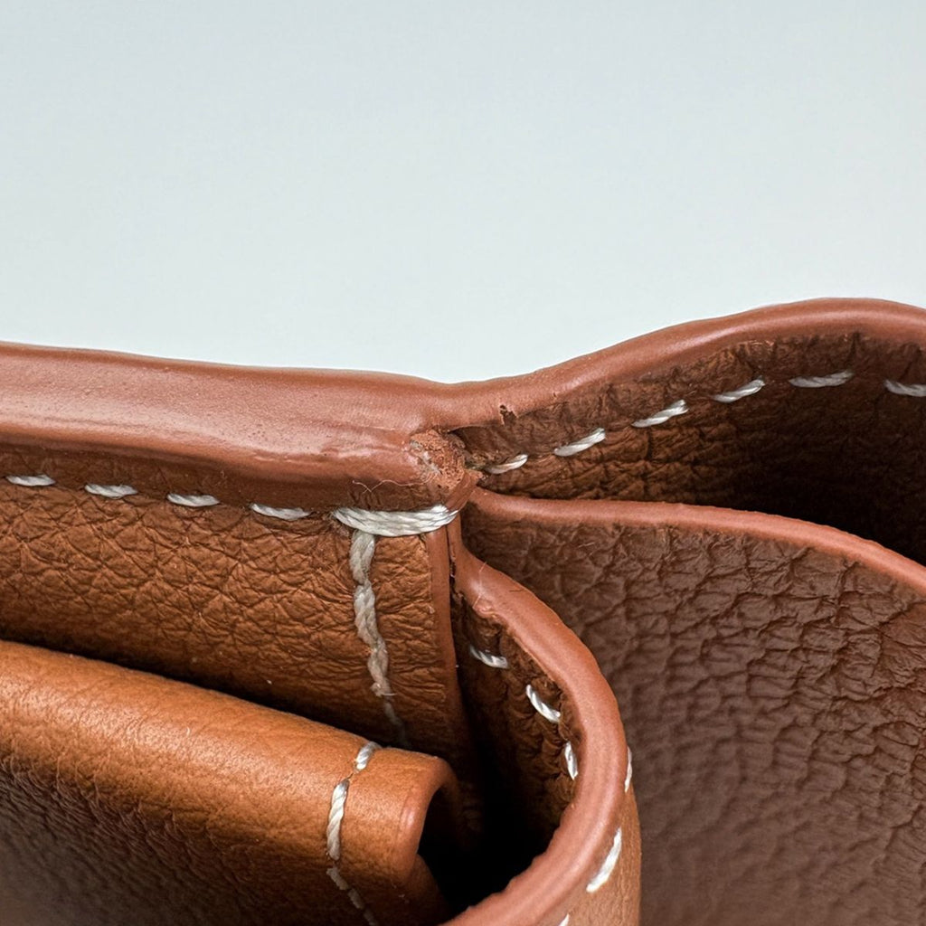 Louis Vuitton Portefeuille Lowkey Compact Padlock Bifold Wallet Leather Cognac — view 6