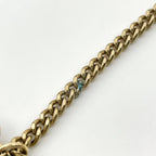 Chanel CC Logo Flower Motif Necklace Color Stone Gripoix Gold Plated Black — view 4