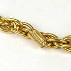 Chanel Logo Color Stone Necklace Double Strand Long Gripoix Gold Plated — view 4