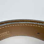 Hermes Constance Reversible Belt Leather White Brown — view 4