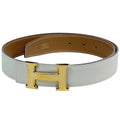 Hermes Constance Reversible Belt Leather White Brown