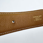Hermes Constance Reversible Belt Leather White Brown — view 5