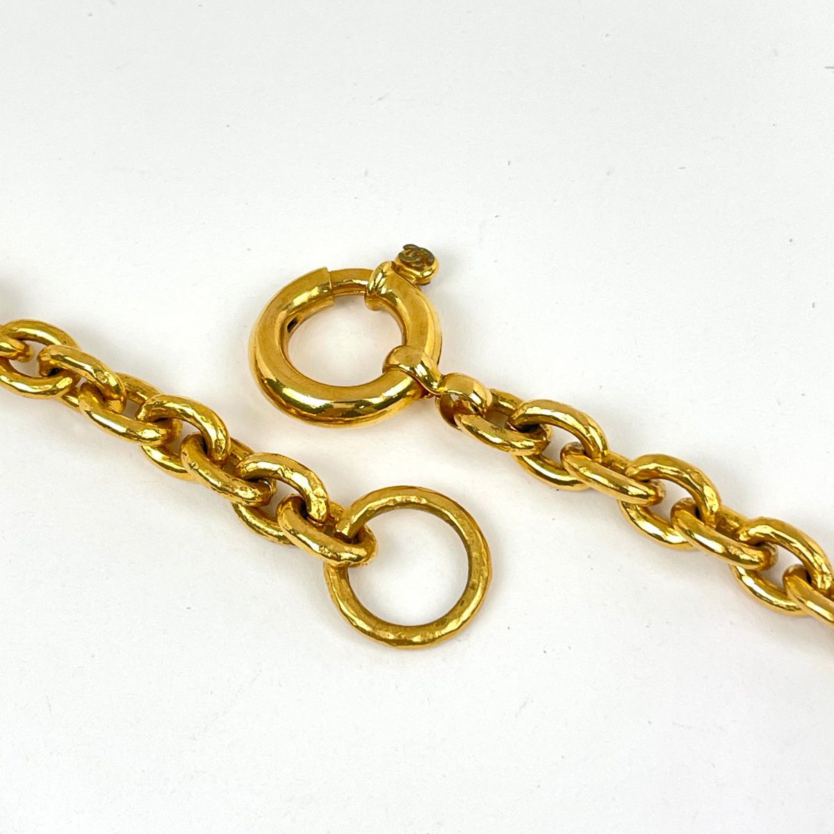 Chanel CC Logo Chain Necklace Round Long Gold Plated — view 3