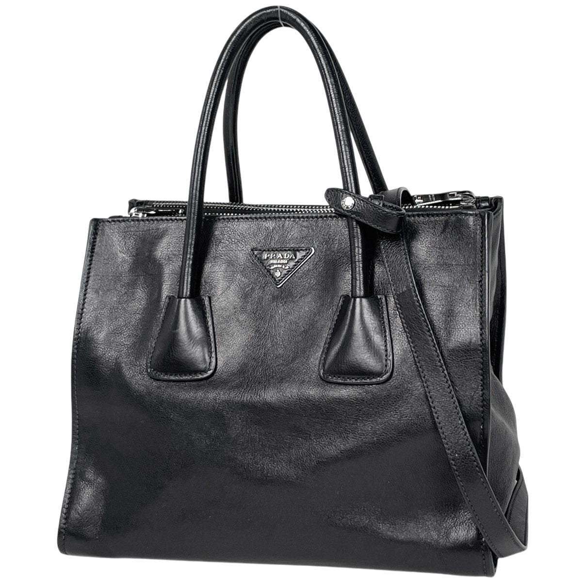 Prada Tote 2-Way Leather Nero