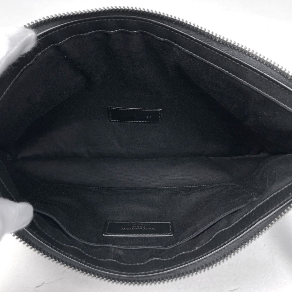 Saint Laurent Rive Gauche Clutch Canvas Black — view 6