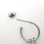 Chanel CC Logo Earrings Swing Silver Plated — view 3