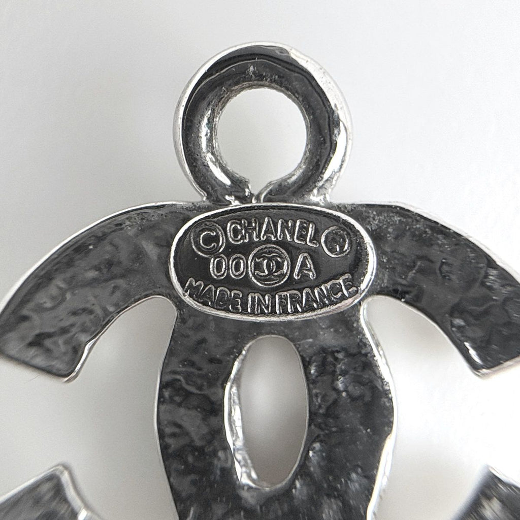 Chanel CC Logo Earrings Swing Silver Plated — view 5