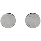 Hermes Series Earrings Coin Round Silver Plated