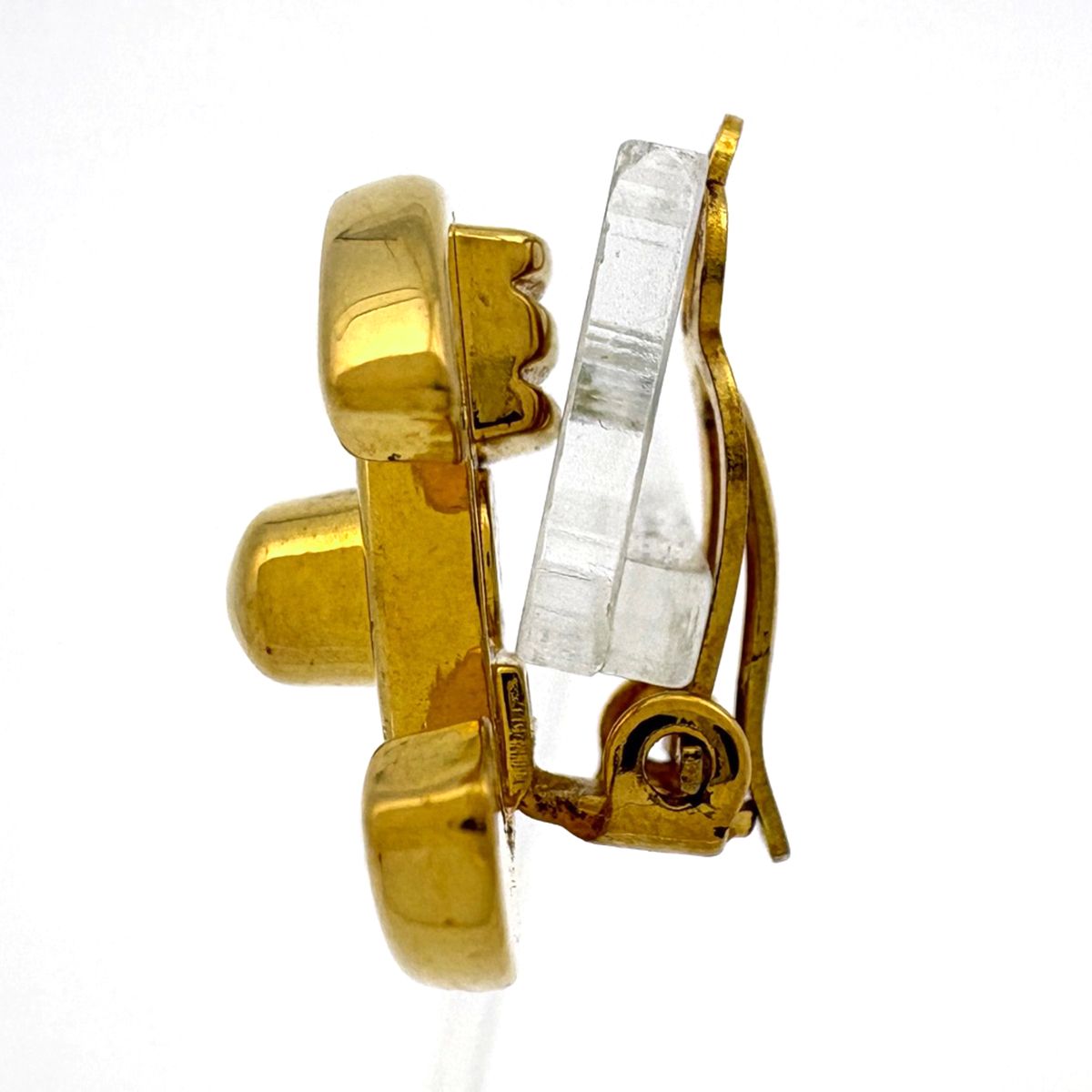 Chanel CC Logo Earrings Turnlock Gold Plated — view 2