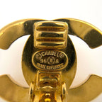 Chanel CC Logo Earrings Turnlock Gold Plated — view 5