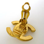 Chanel CC Logo Earrings Turnlock Gold Plated — view 3