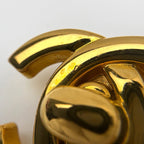 Chanel CC Logo Earrings Turnlock Gold Plated — view 4