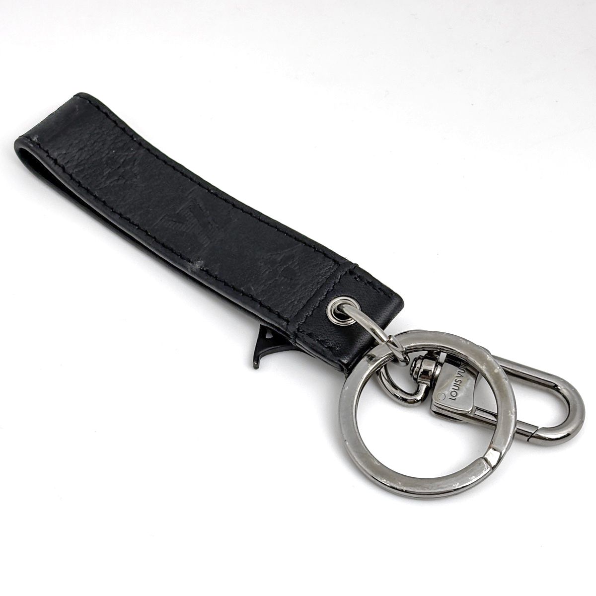 Louis Vuitton Key Holder Dragonne Monogram Shadow Leather Noir — view 2