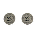 Chanel Earrings CC Logo Silver Black Croisiere