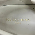 Louis Vuitton Sneakers 36.5 Time Out Line White Dark Brown Leather — view 5