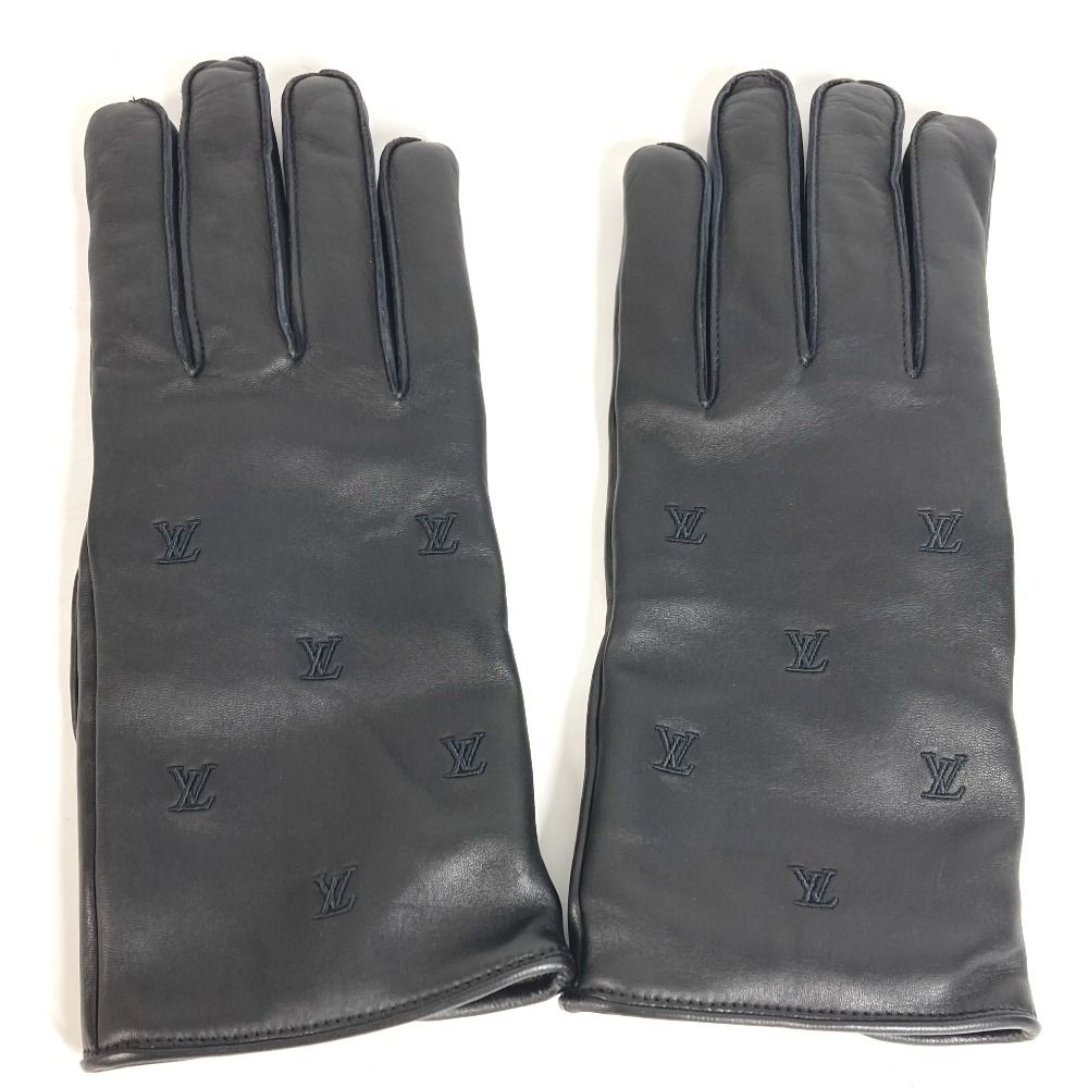 Louis Vuitton Gloves LV Blason Leather Black