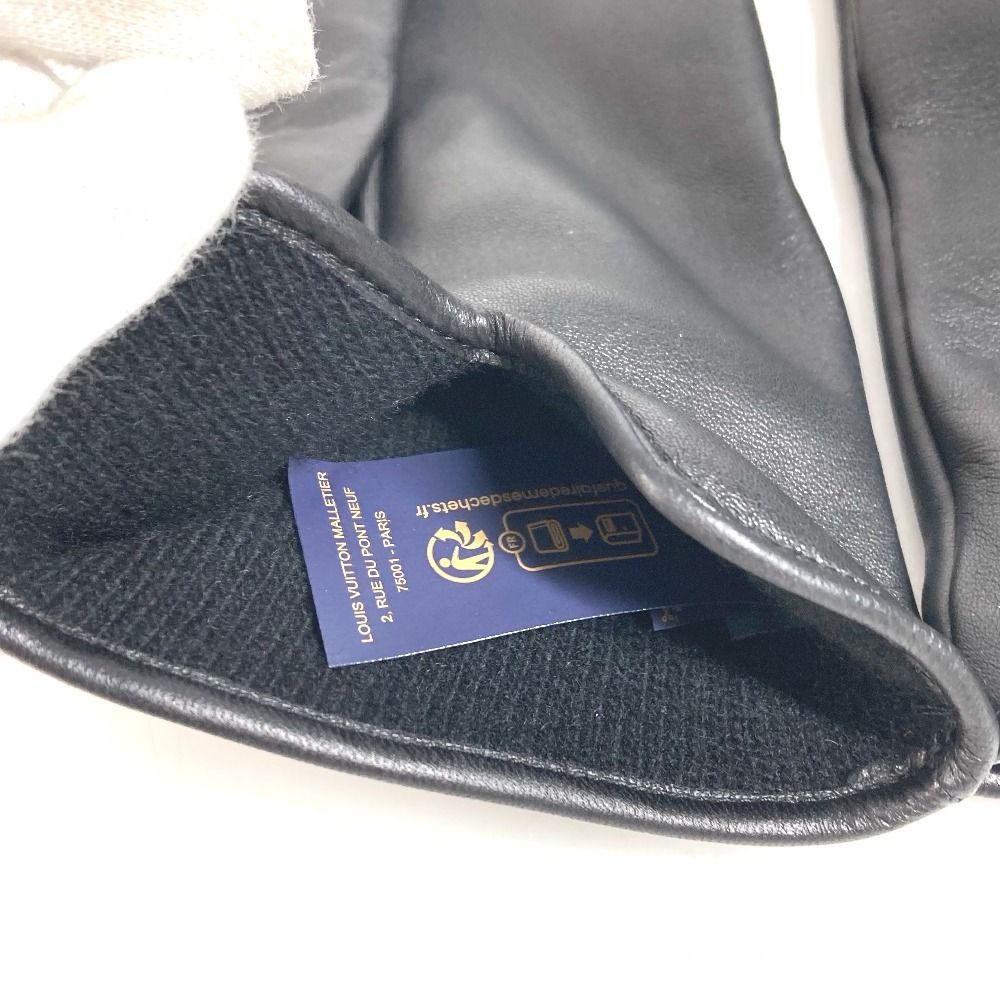 Louis Vuitton Gloves LV Blason Leather Black — view 8