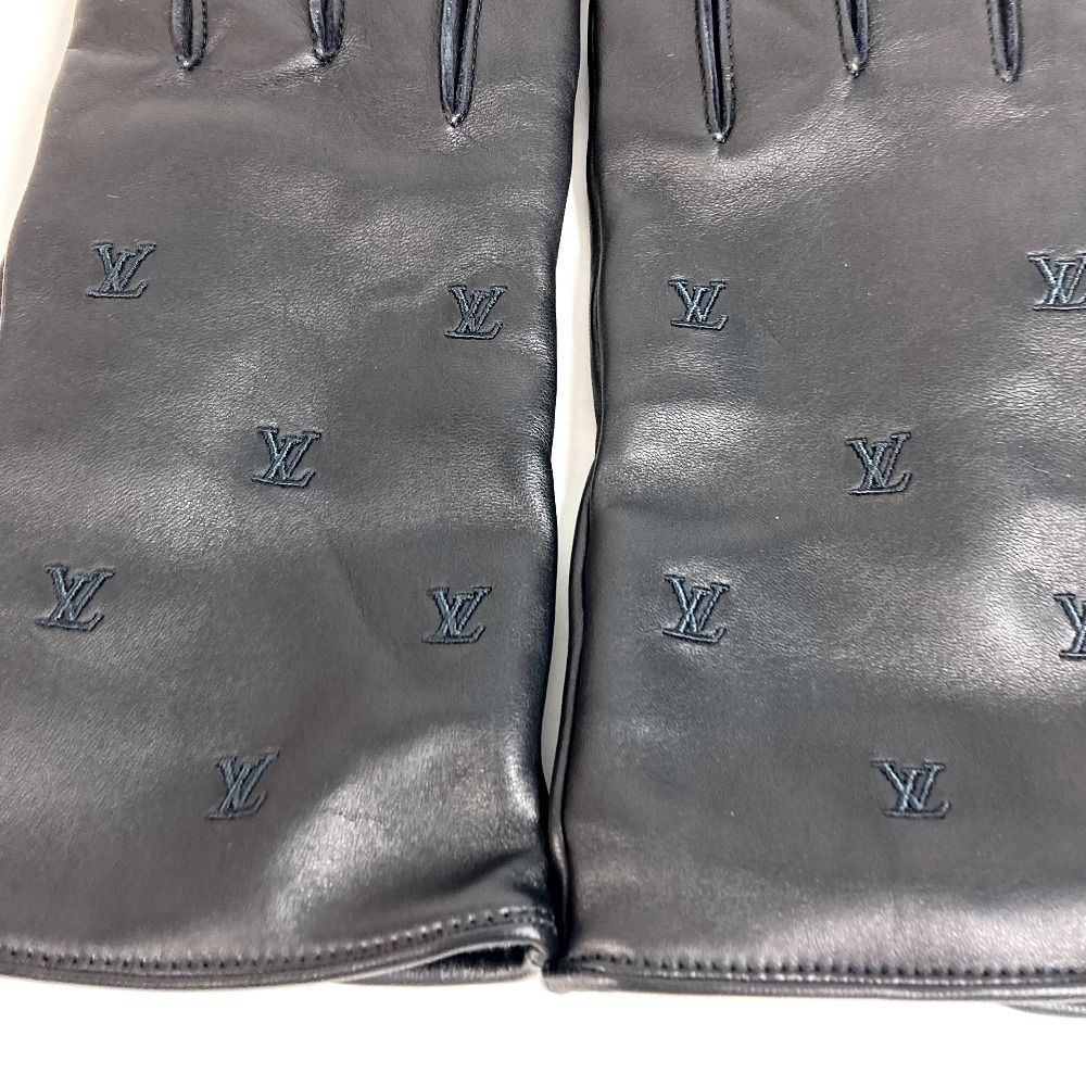 Louis Vuitton Gloves LV Blason Leather Black — view 6