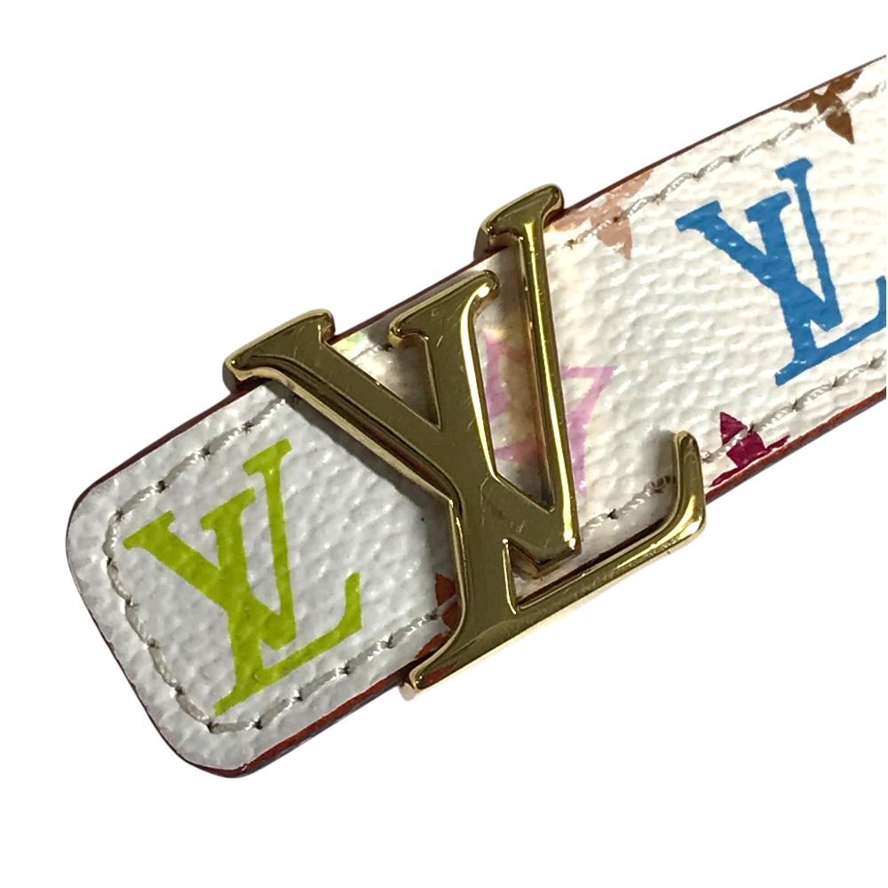 Louis Vuitton Belt Ceinture Initial Unknown Monogram Multicolor Canvas Blanc — view 5