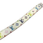 Louis Vuitton Belt Ceinture Initial Unknown Monogram Multicolor Canvas Blanc — view 6