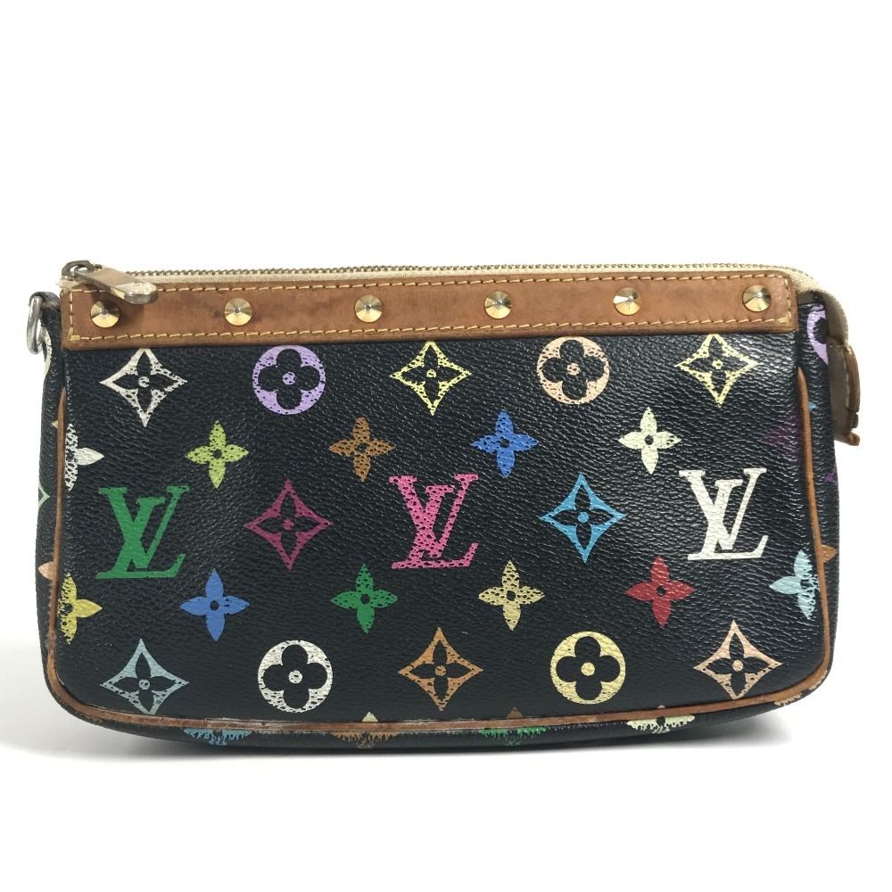 Louis Vuitton Shoulder Bag Pochette Monogram Multicolor Canvas Noir Black