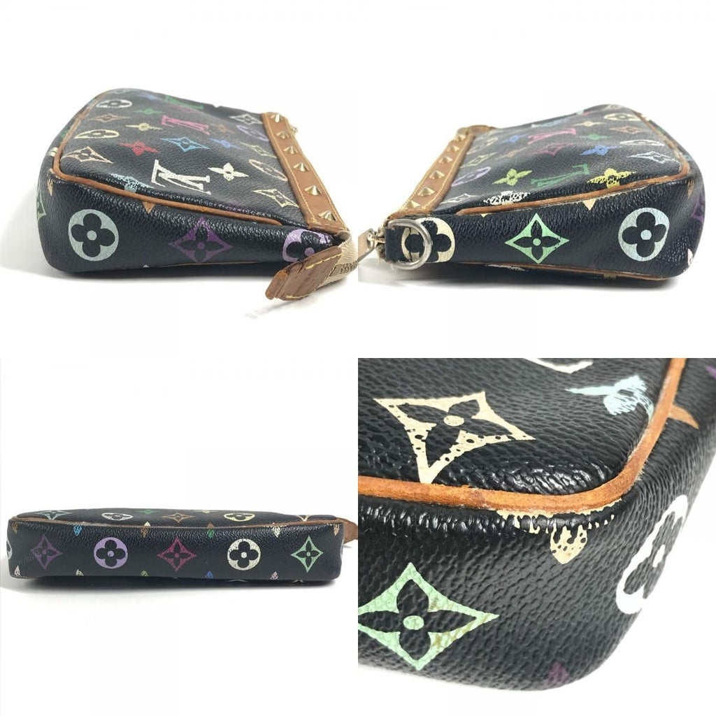 Louis Vuitton Shoulder Bag Pochette Monogram Multicolor Canvas Noir Black — view 8