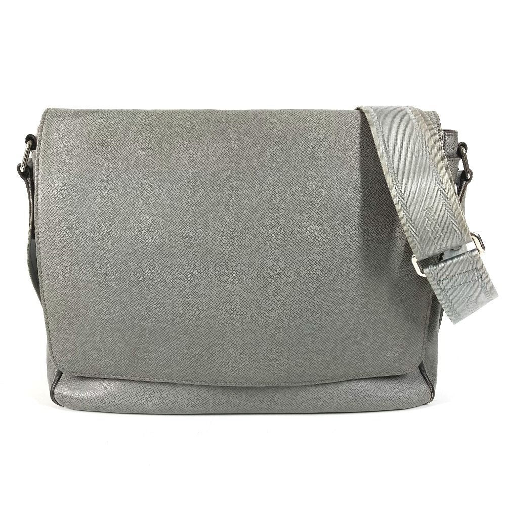 Louis Vuitton Shoulder Bag Roman MM Taiga Leather Glacier Gray