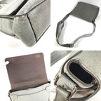 Louis Vuitton Shoulder Bag Roman MM Taiga Leather Glacier Gray — view 7