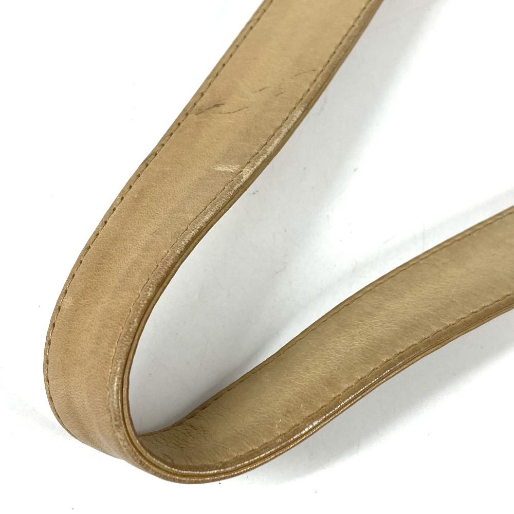 Chanel Shoulder Bag Triple Coco CC Logo Drawstring Leather Beige — view 4