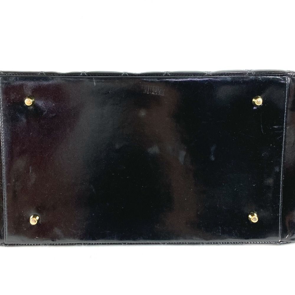 Chanel Handbag Quilted CC Logo Patent Leather Black — view 7