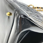 Chanel Handbag Quilted CC Logo Patent Leather Black — view 6