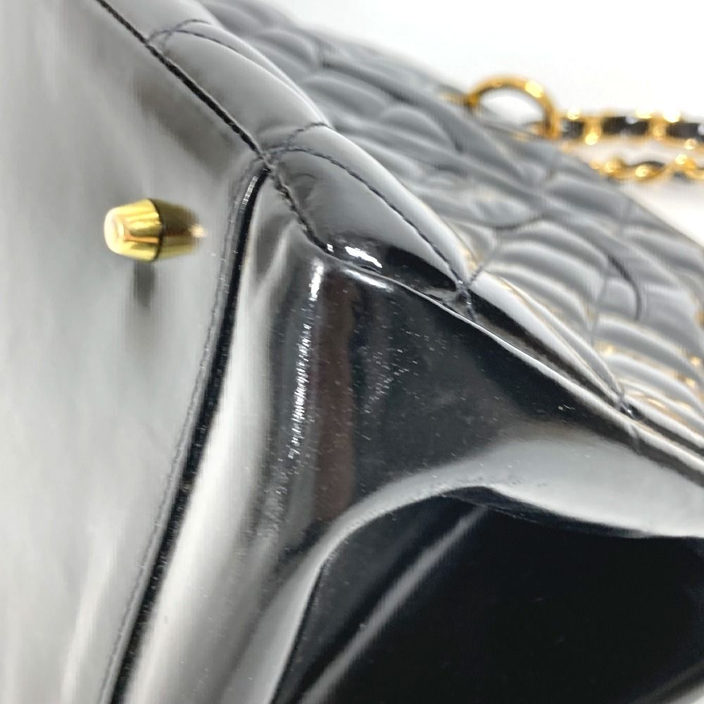 Chanel Handbag Quilted CC Logo Patent Leather Black — view 6