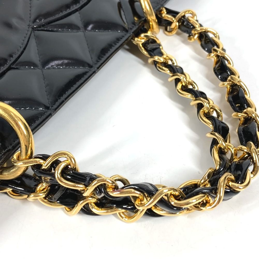 Chanel Handbag Quilted CC Logo Patent Leather Black — view 5