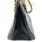 Chanel Handbag Quilted CC Logo Patent Leather Black — view 4