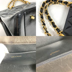 Chanel Handbag Quilted CC Logo Patent Leather Black — view 8