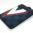 Louis Vuitton Card Case Holder ID Damier Eco Balt Canvas Navy — view 4