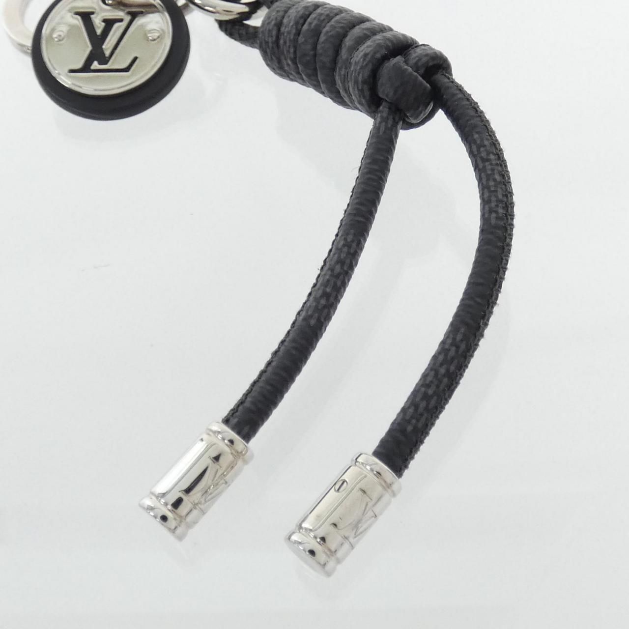 Louis Vuitton Damier Graphite Key Holder Leather Rope Key Ring — view 2