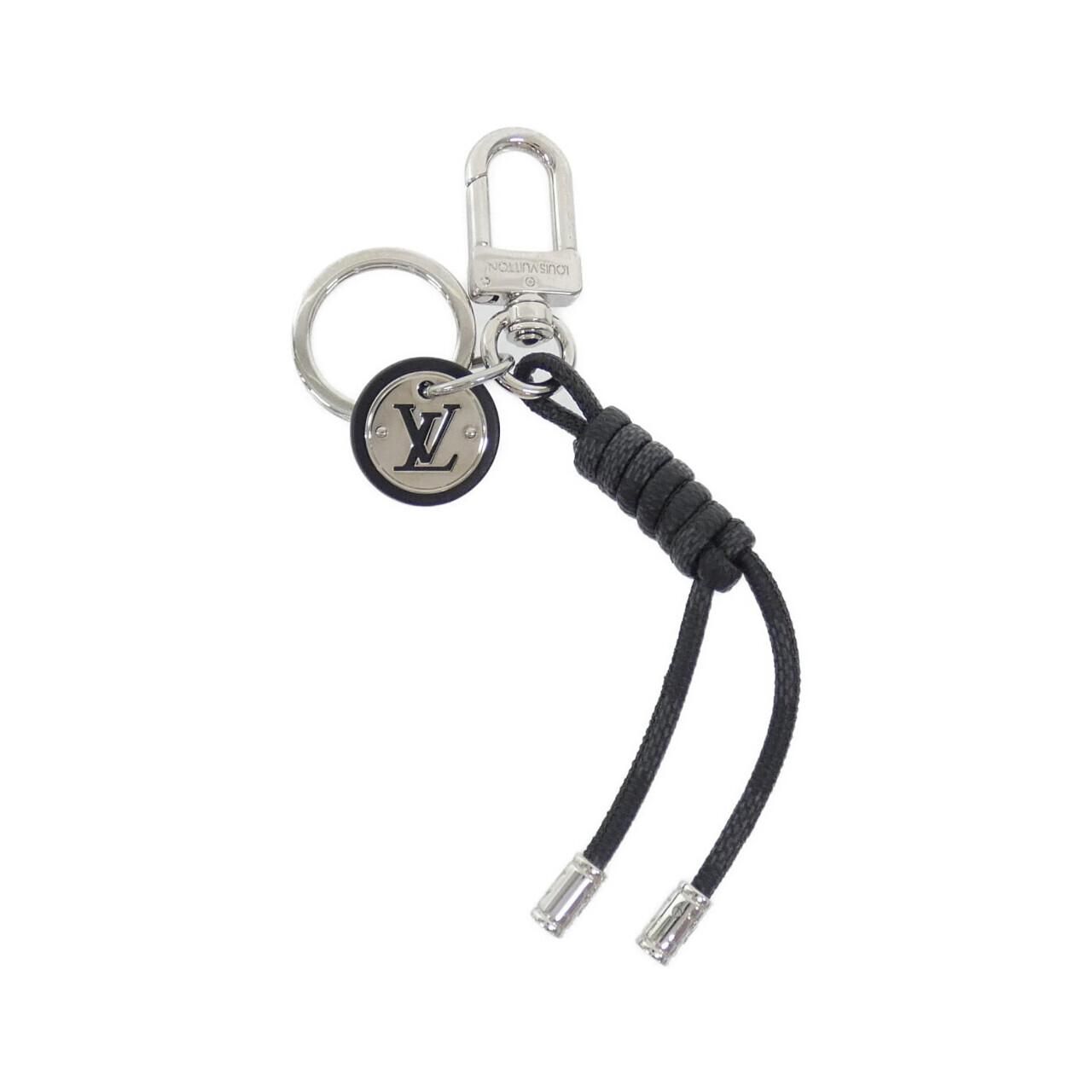 Louis Vuitton Damier Graphite Key Holder Leather Rope Key Ring