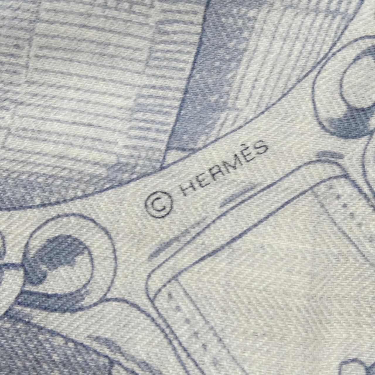 Hermes Shawl Scarf Gray — view 4