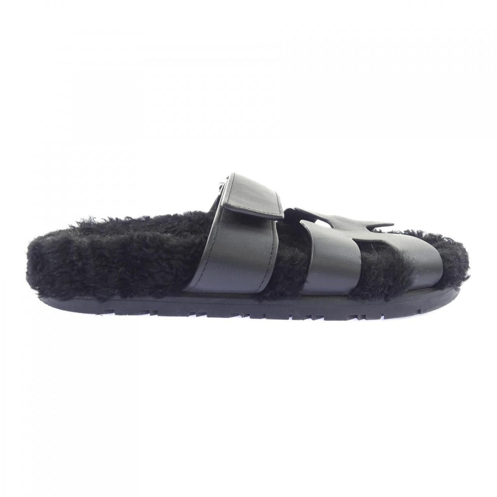 Hermes Chypre Sandals Black
