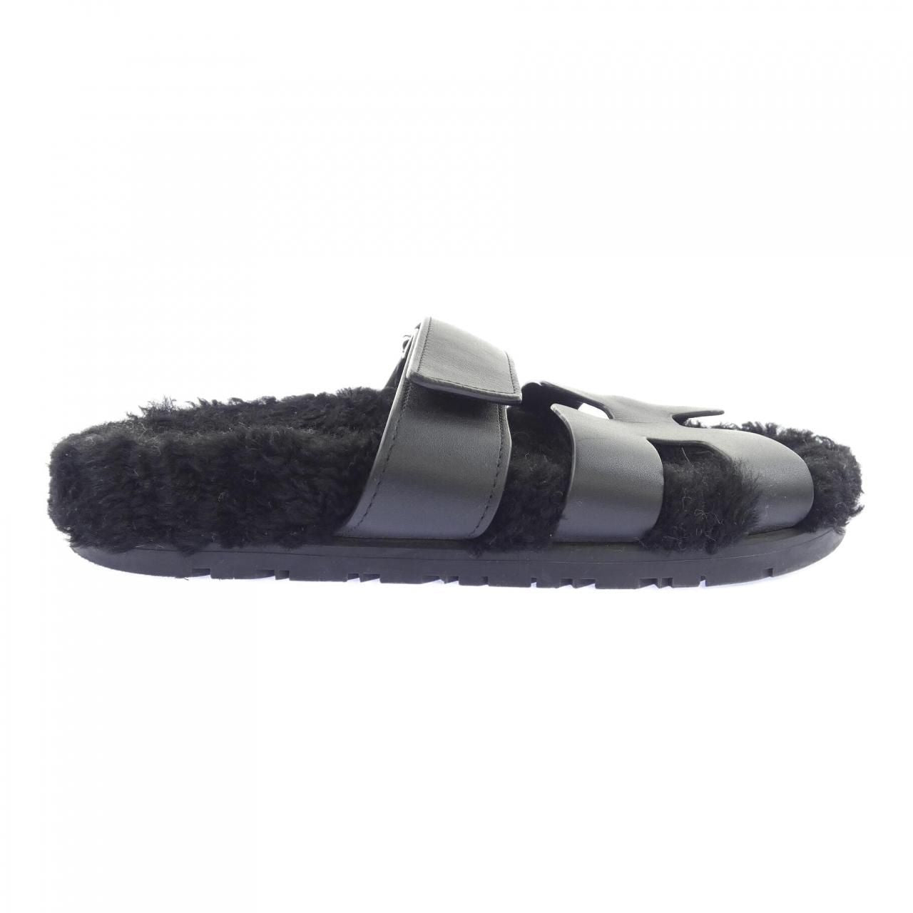 Hermes Chypre Sandals Black