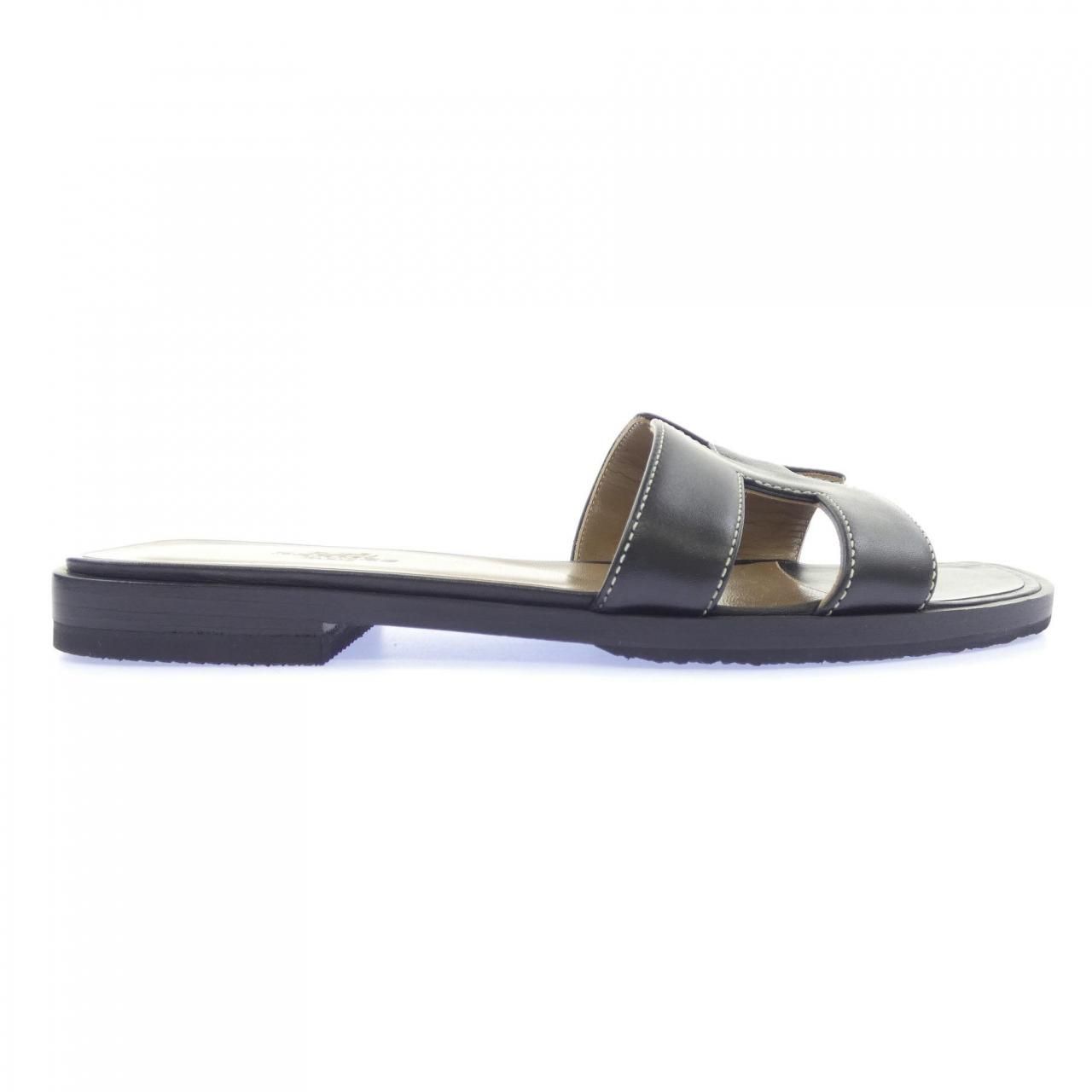 Hermes Oran Sandals Black