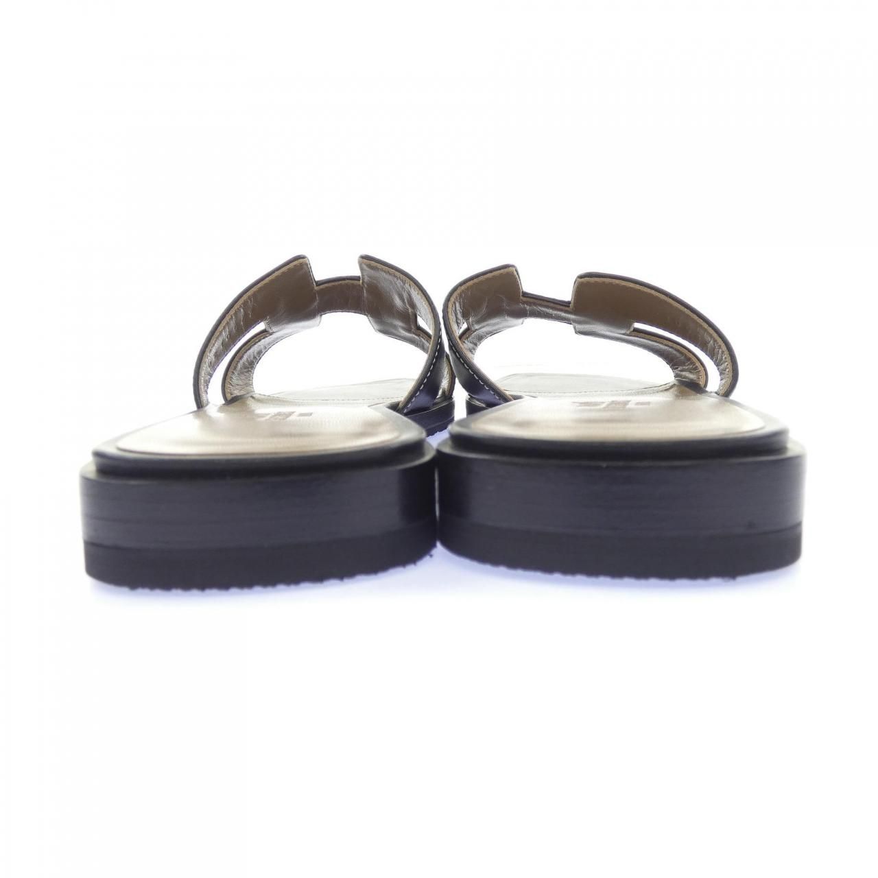 Hermes Oran Sandals Black — view 5