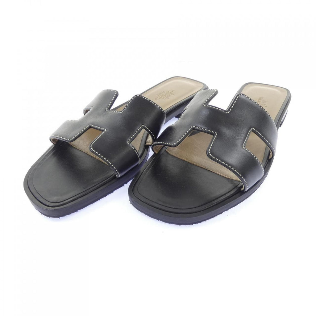 Hermes Oran Sandals Black — view 3